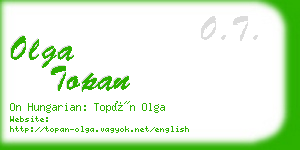 olga topan business card